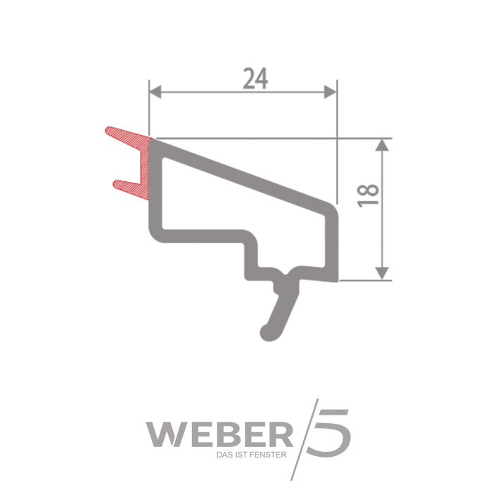Штапик стандартный 24 мм в Шымкенте