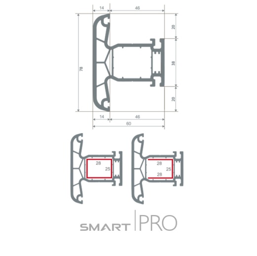 Импост 4-х камерный в Шымкенте